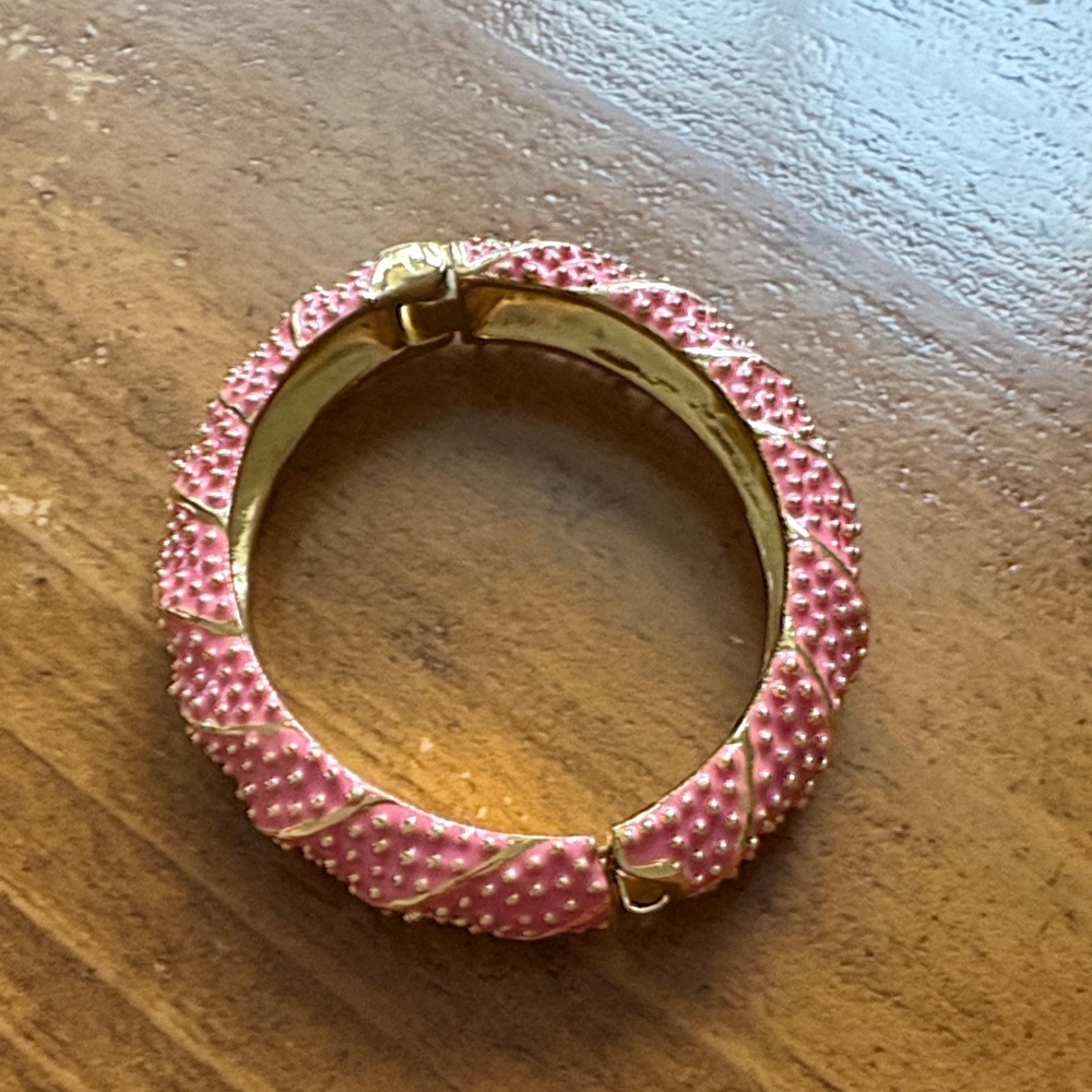 Lilly Pulitzer Pink and Gold Textured Bracelet